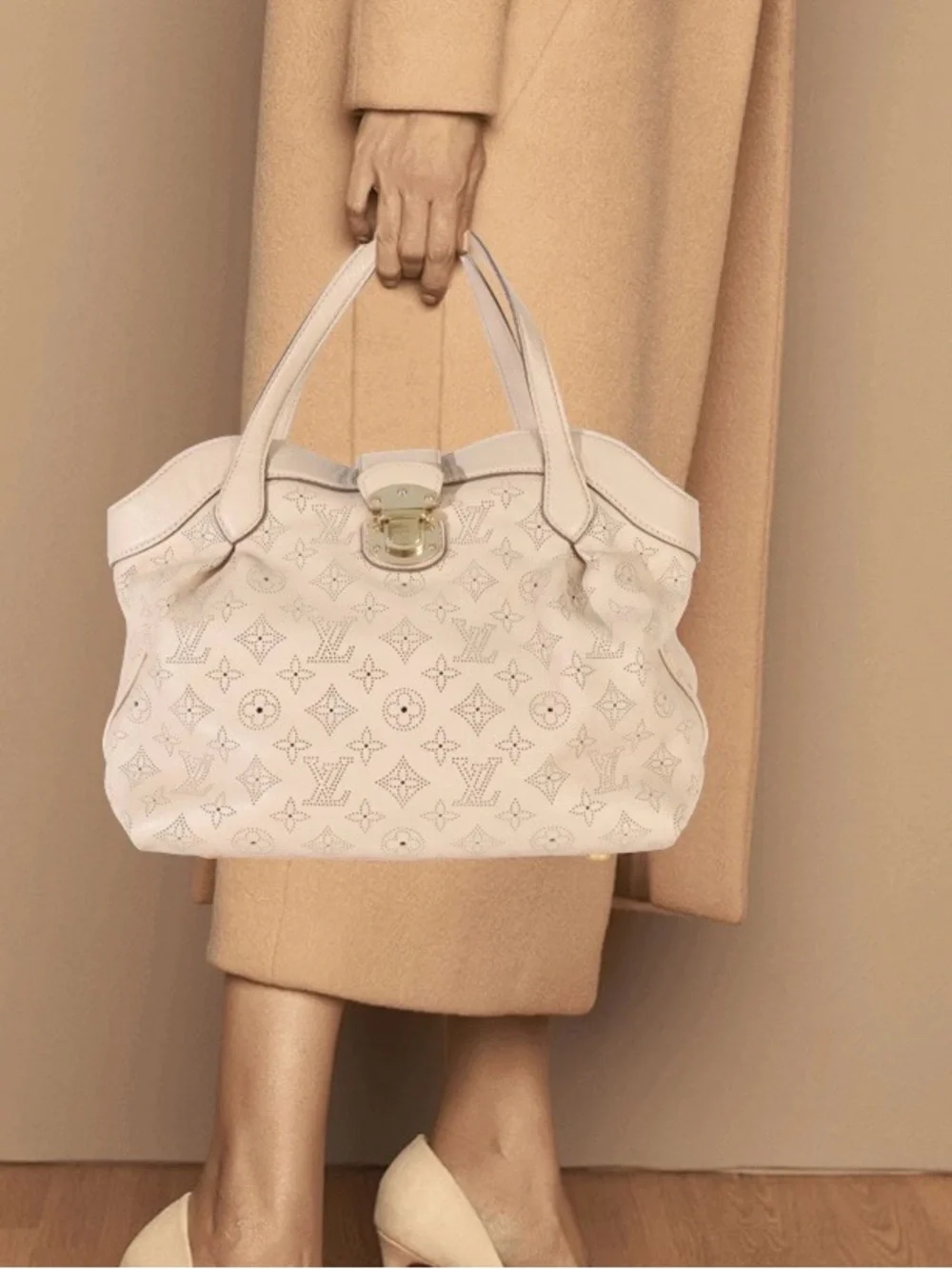 Louis Vuitton Mahina Lunar Moonlight perforated leather tote bag Vintage